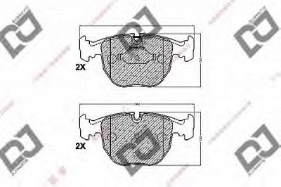 DJ PARTS bp1183 -  Комплект тормозных колодок, дисковый тормоз